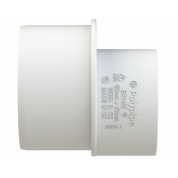 S/WELD REDUCER; 40MM (FROM 50MM) WHITE