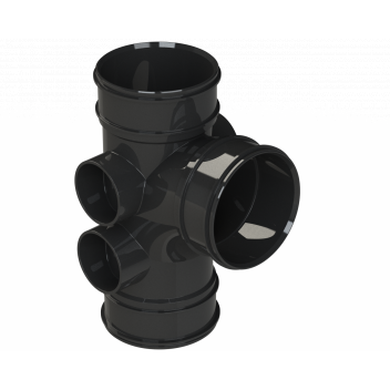 S2000 SINGLE BRANCH;4\"/110MM 92.5DEG BLK