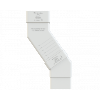 DPSQ65 ADJUSTABLE OFFSET BEND; WHITE