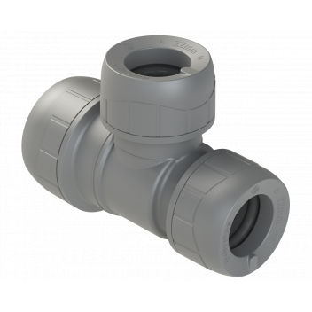 POLYPLUMB BRANCH & ONE END REDUCED TEE 28X22X22