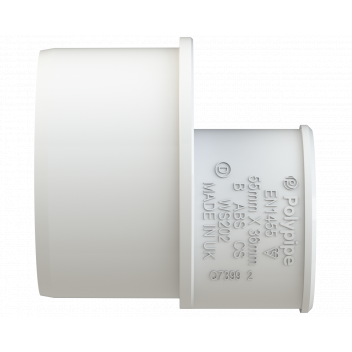 S/WELD REDUCER; 32MM (FROM 50MM) WHITE