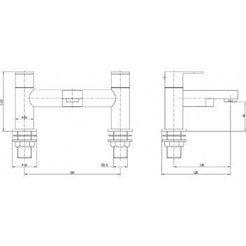 SANDYMOOR BATH FILLER -  - WASTE NOT INCLUDED
