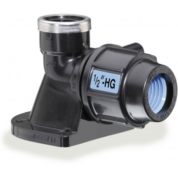 PLASSON WALL PLATE ELB 1/2\" X 1/2\"HEAVY