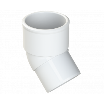 POLYPIPE S2000 32MM MUPVC 45DEG SPIGOT BEND - WHITE