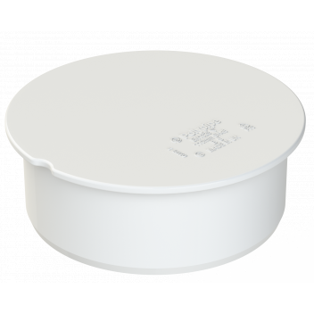POLYPIPE RING-SEAL SOCKET STOP END PLUG; 4\"/110MM WHITE