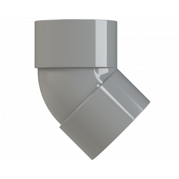 S/WELD OBTUSE BEND 45DEG; 50MM GREY
