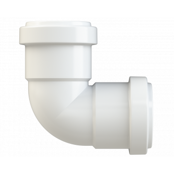 PUSHFIT KNUCKLE BEND 90DEG; 40MM WHITE