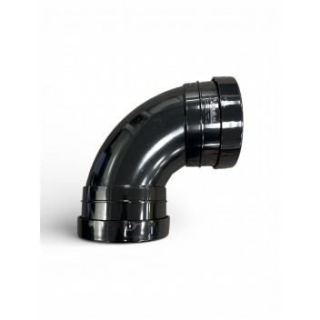 E.TUPLING 6\" PUSH-FIT SOIL D/S 92.5DEG BEND - BLACK