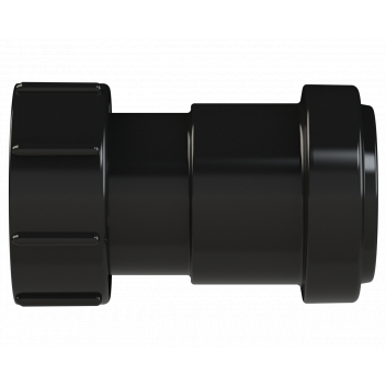 PUSHFIT THREADED COUPLING; 32MM BLACK