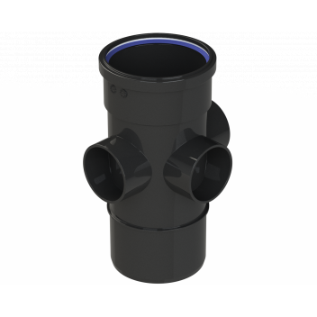 POLYPIPE RING-SEAL BOSS PIPE; 4\"/110MM BLACK