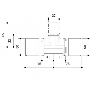 FRANKISCHE ALPEX L TEE RED. PPSU DUO XS 50-32-50