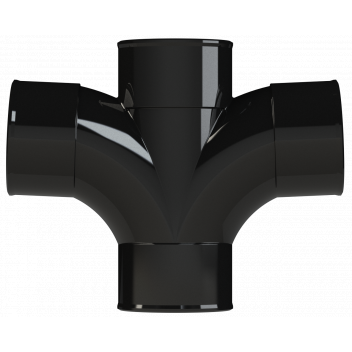 POLYPIPE S2000 50MM MUPVC CROSS TEE 92.5DEG BLACK