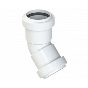 PUSHFIT OBTUSE BEND 45DEG; 32MM WHITE
