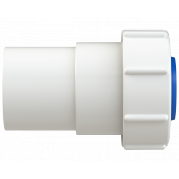 UNIV CONNECTOR TO SOLV SCKT ABS;32MM WHI