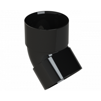 S/WELD OBTUSE BEND 45DEG; 50MM BLACK