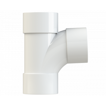 S/WELD SWEPT TEE 92.5DEG; 40MM WHITE