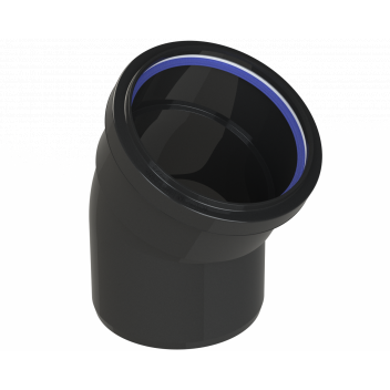 POLYPIPE RING-SEAL 30DEG BEND;4\"/110MM BLACK