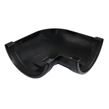 E.TUPLING 150MM 90DEGREE GUTTER ANGLE HALF ROUND KOMMERCIAL BLACK