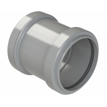 PUSHFIT STRAIGHT COUPLING; 50MM GREY