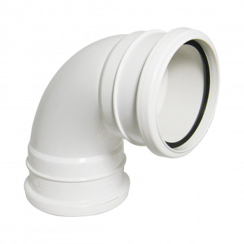 E.TUPLING 4\" SOIL DOUBLE-SOCKET 90DEG BEND - WHITE
