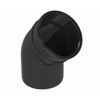 POLYPIPE RING-SEAL BEND (1XSCKT);6\"/160MM 135DEG BLK