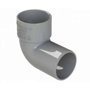 S/WELD SWIVEL BEND 92.5DEG; 32MM GREY