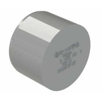 S/WELD SOCKET STOP END PLUG; 32MM GREY