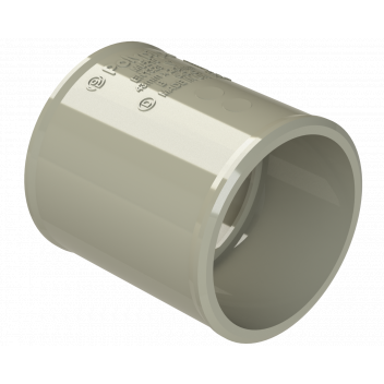 POLYPIPE S2000 40MM MUPVC STRAIGHT COUPLING - SOLV GREY