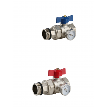 BALL VALVE WITH TEMPERATURE GAUGE