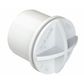 S/WELD SCREWED ACCESS STOP END PLUG; 32MM WHITE