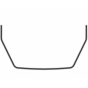 RWSQ112 SQUARE GUTTER; 2M BLACK