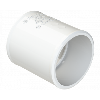 POLYPIPE S2000 40MM MUPVC STRAIGHT COUPLING - WHITE