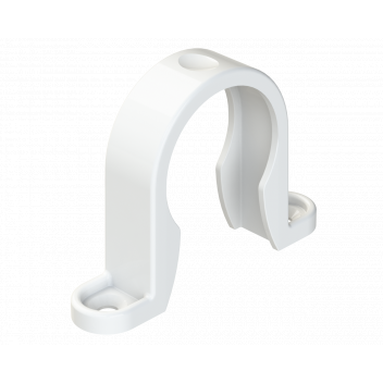 S/WELD PIPE CLIP; 32MM WHITE