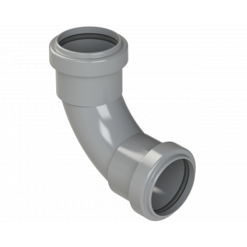 PUSHFIT SWEPT BEND 91.25DEG; 40MM GREY