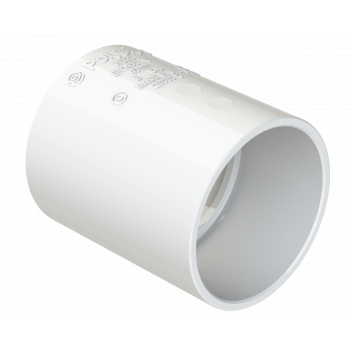 S/WELD STRAIGHT COUPLING; 40MM WHITE