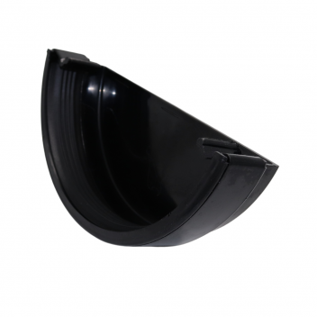 E.TUPLING 150MM EXTERNAL STOPEND HALF ROUND KOMMERCIAL BLACK