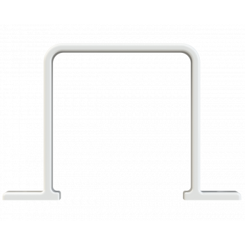 DPSQ65 FLUSH PIPE BRACKET; WHITE