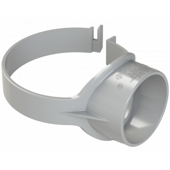 POLYPIPE RING-SEAL STRAPBOSS(OPEN);SIDEFIX 4\"/110 GY