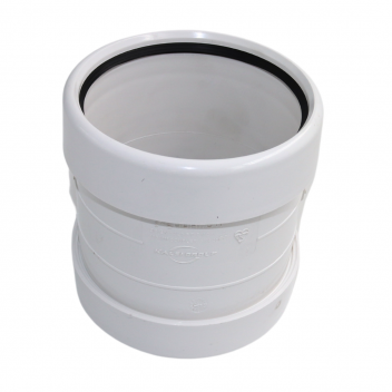 E.TUPLING 4\" SOIL SINGLE-SOCKET COUPLER - WHITE