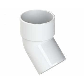 S/WELD SPIGOT BEND 45DEG; 40MM WHITE