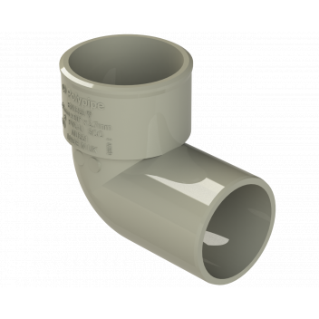 POLYPIPE S2000 40MM MUPVC 90DEG CONVERSION BEND - SOLV GREY