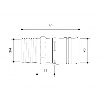 FRANKISCHE ALPEX MLC ADAPTOR 26MM - ¾” MT