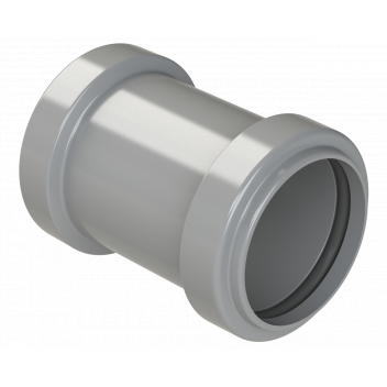 PUSHFIT STRAIGHT COUPLING; 40MM GREY