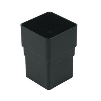 E.TUPLING 65MM SQUARE DOWNPIPE SOCKET - BLACK