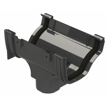 OGEE EXTRA RUNNING OUTLET; BLACK