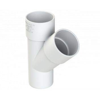 S/WELD JUNCTION 45DEG; 40MM WHITE