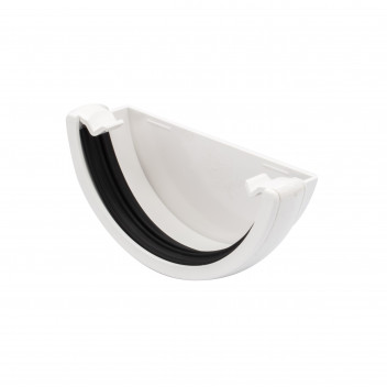 E.TUPLING 112MM HALF-ROUND EXTERNAL STOPEND - WHITE
