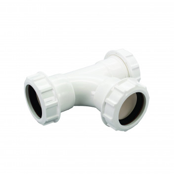 FLO UNI EQUAL TEE 91.25 DEG; 40MM WHT