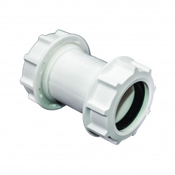 FLO UNI STRAIGHT CONNECTOR; 32MM WHT