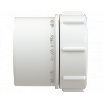 S/WELD SCREWED ACCESS STOP END PLUG; 50MM WHITE